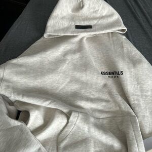 Fear of God Essentials Light Gray Hoodie